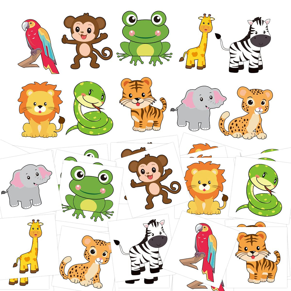 Fancy Land tiger tattoo design for kids, easy to apply and fun for safari-themed parties.