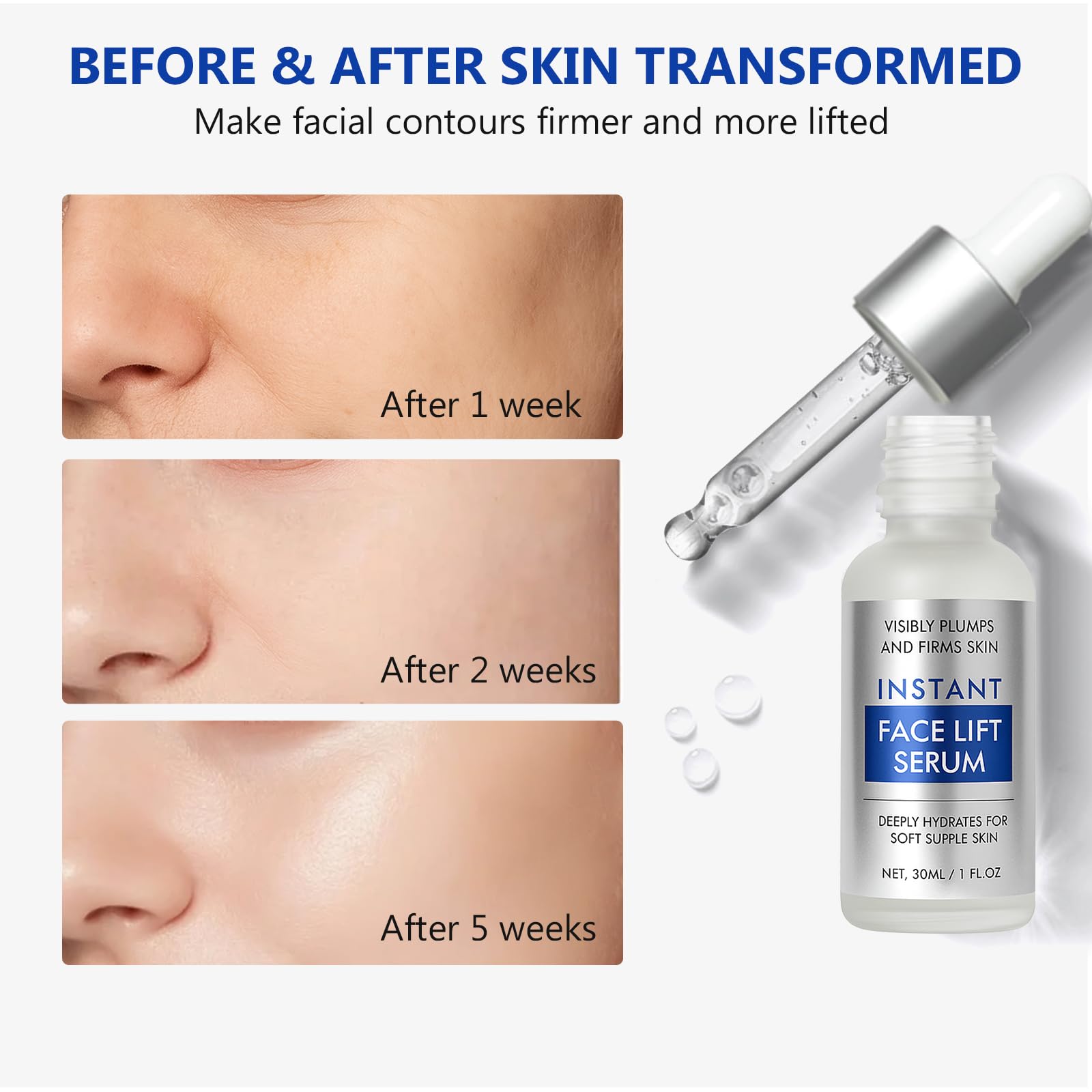 Fancy Pets Instant Face Lift Serum packaging on shelf highlights hygienic airless bottle.