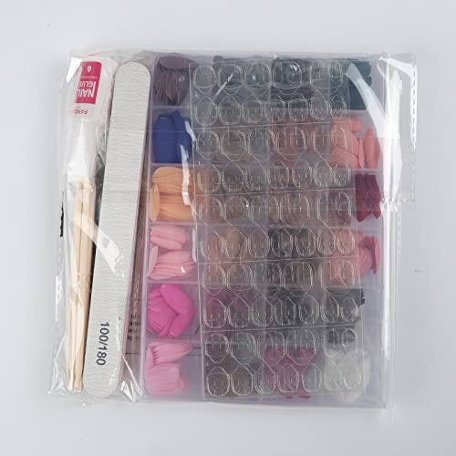 Fandamei 24 color matte coffin nails showcasing versatile shades