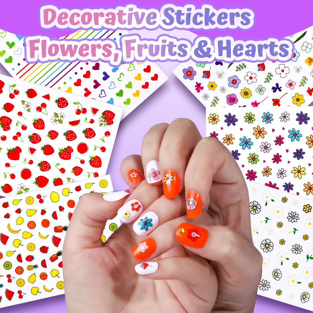 Fandamei 3D rhinestone stickers mermaid geometric add sparkle to nails and face