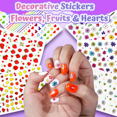 Fandamei 3D rhinestone stickers mermaid geometric add sparkle to nails and face