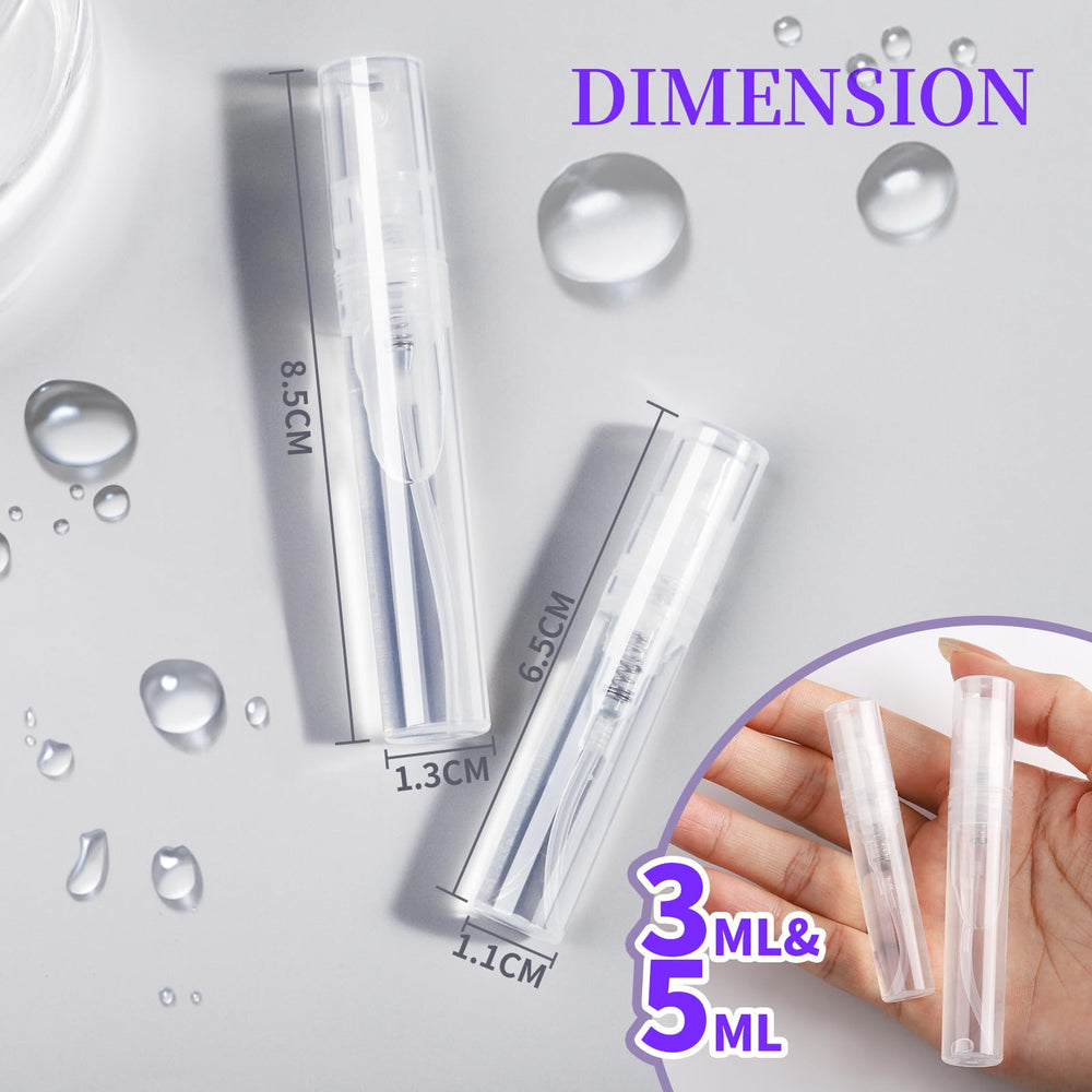 Fandamei 3ml mini spray bottle top view highlights space-saving travel size.
