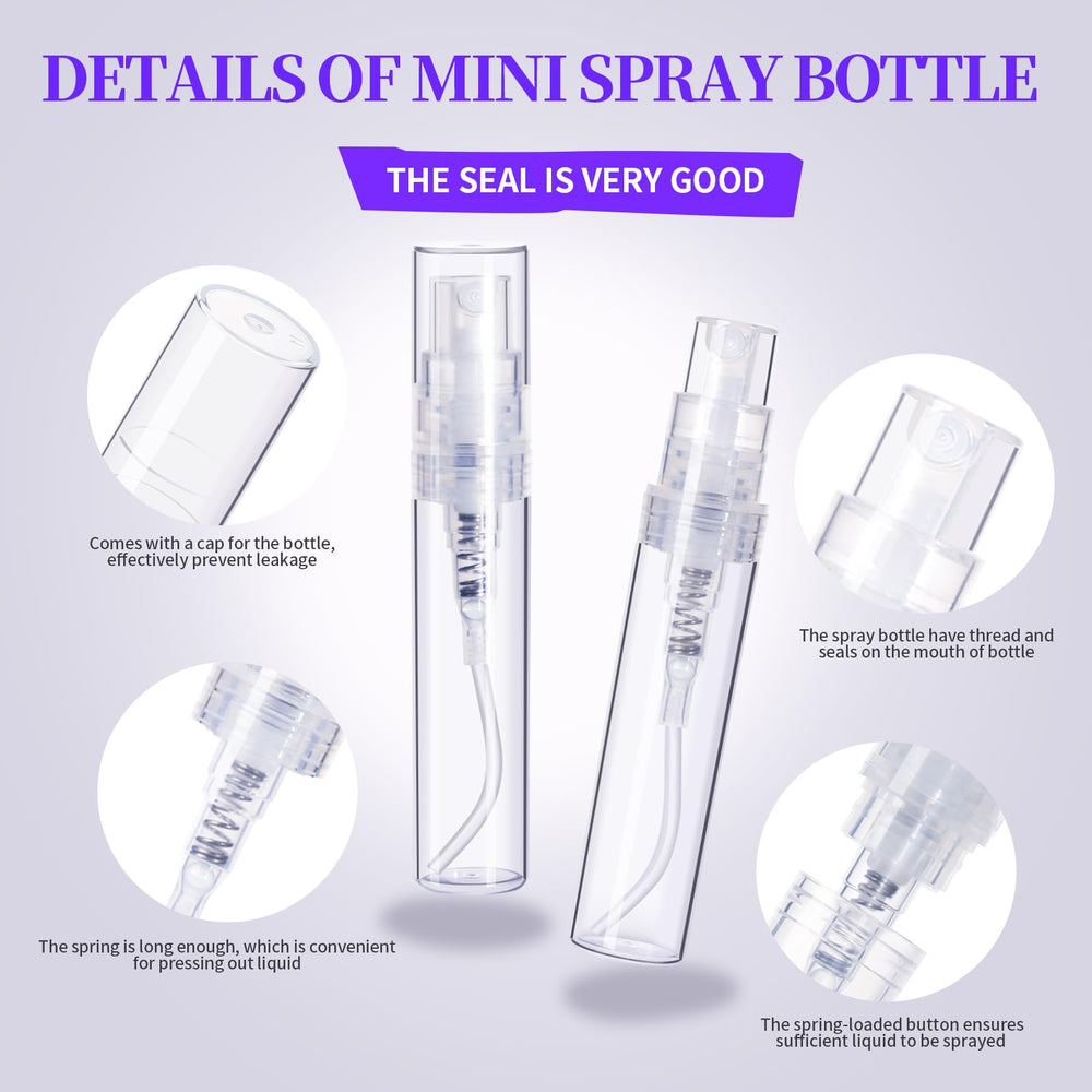 Fandamei 5ml mini spray bottle side-by-side emphasizes portable capacity for samples.