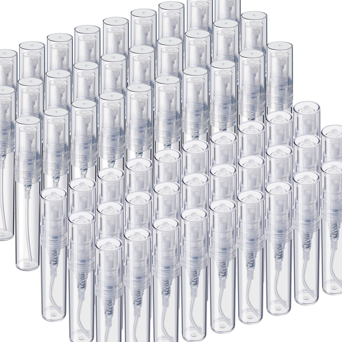 Fandamei 60pcs mini spray bottle pack shows compact storage and travel-ready convenience.