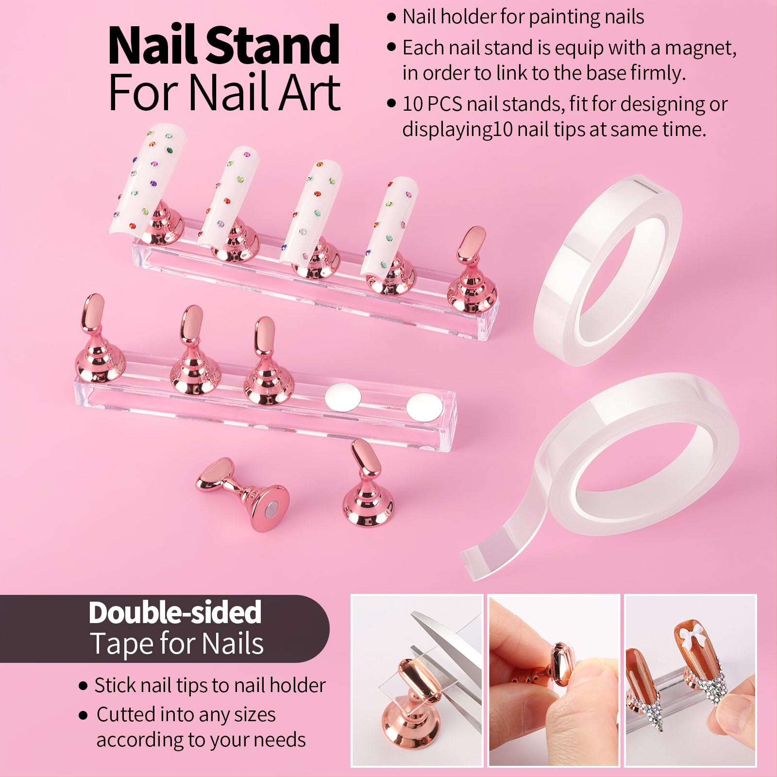 Fandamei double-sided tape for secure adhesion of nail tips