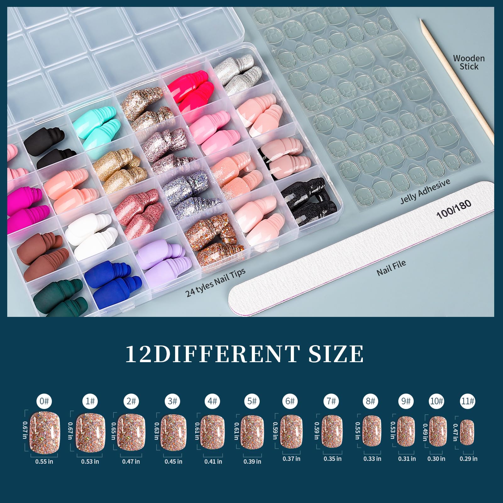 Fandamei easy-application press on nails streamline DIY nail art sessions.