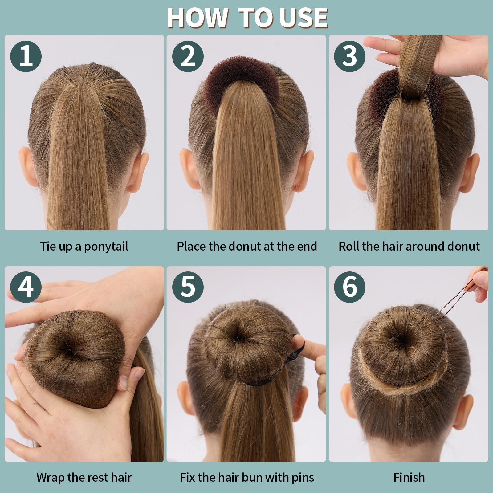 FANDAMEI elastic hair ties add final hold for active wear.