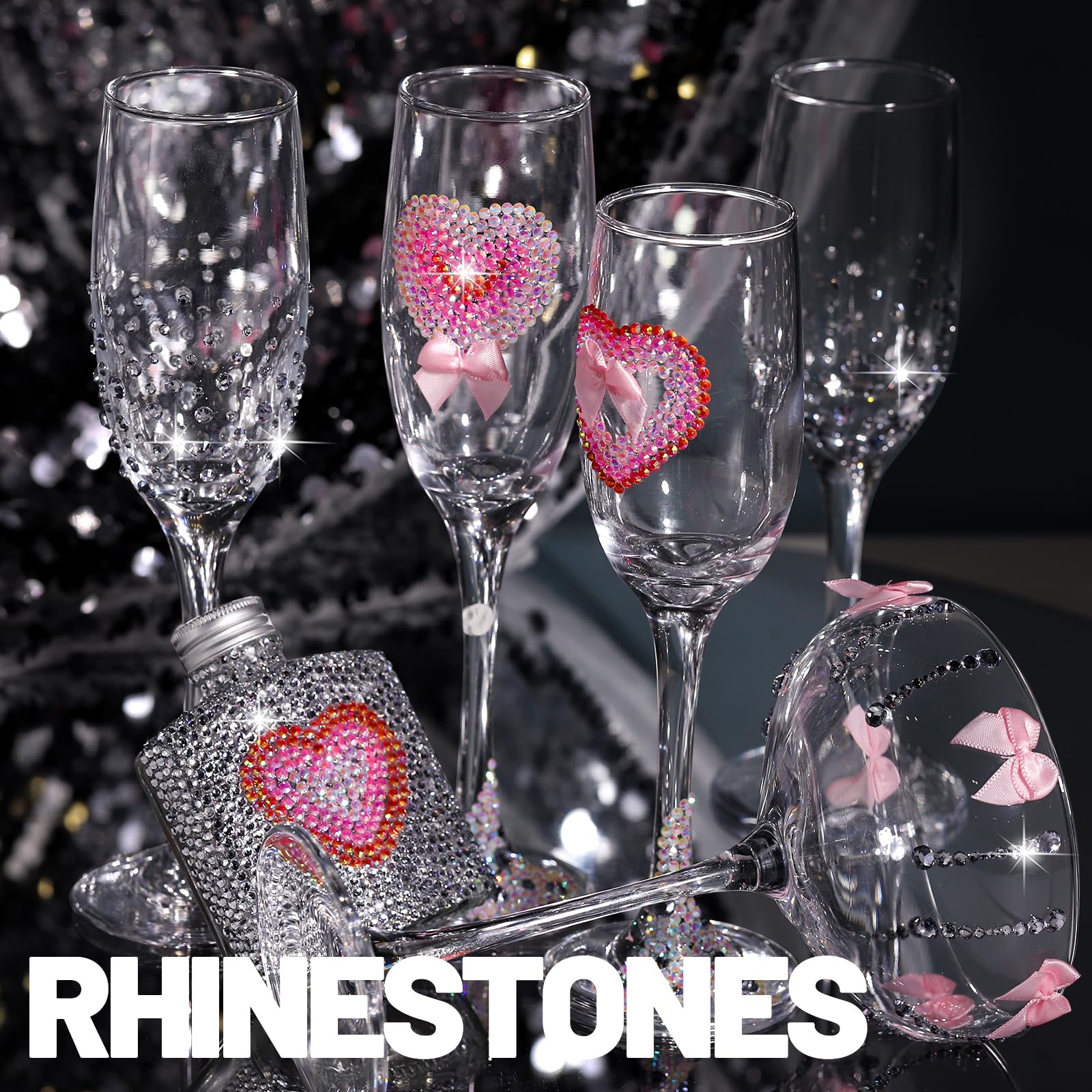 Fandamei flatback resin rhinestones designed for easy glue adhesion