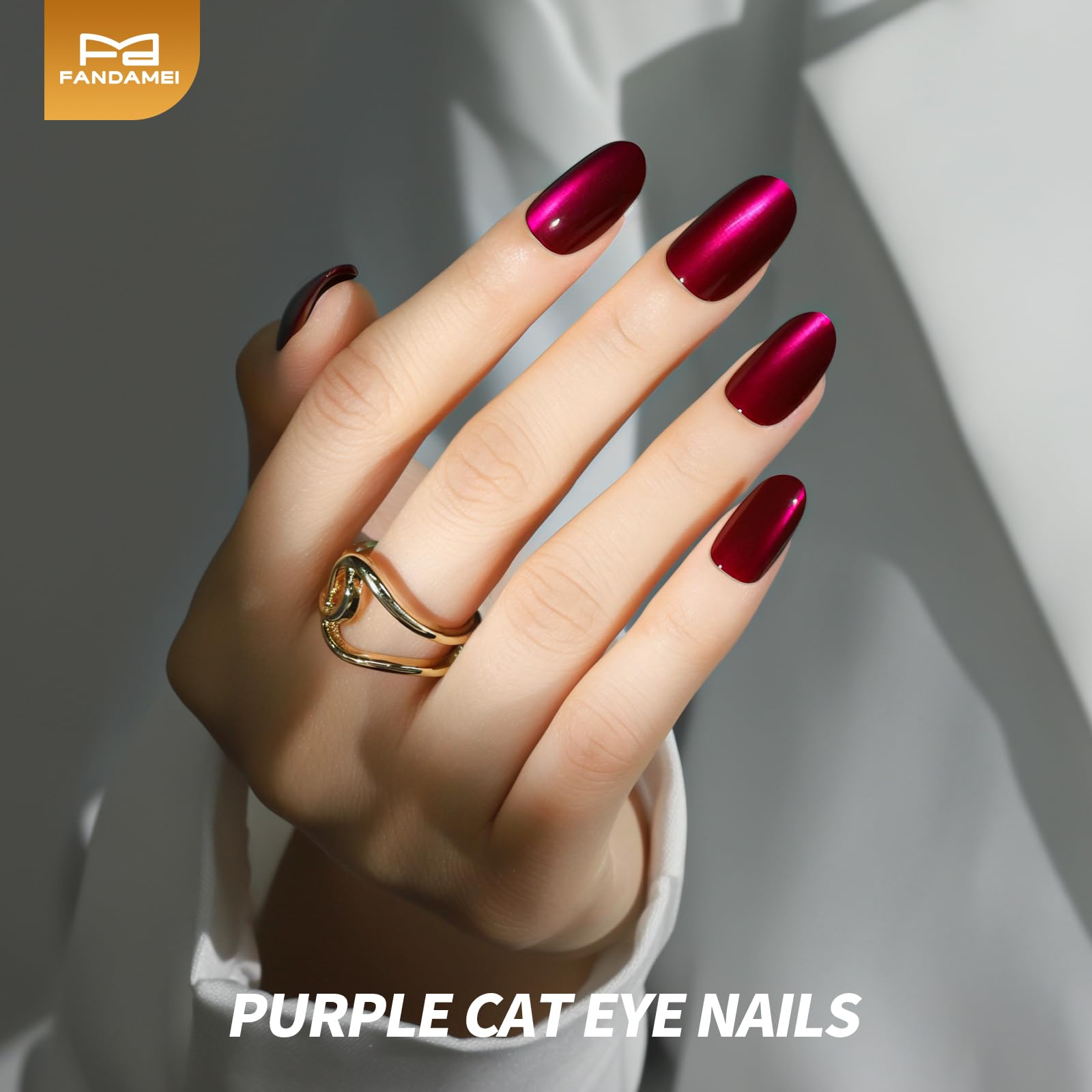 Fandamei French tip press-on nails offer natural glossy finish