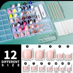 Fandamei French tips toenails for timeless elegance