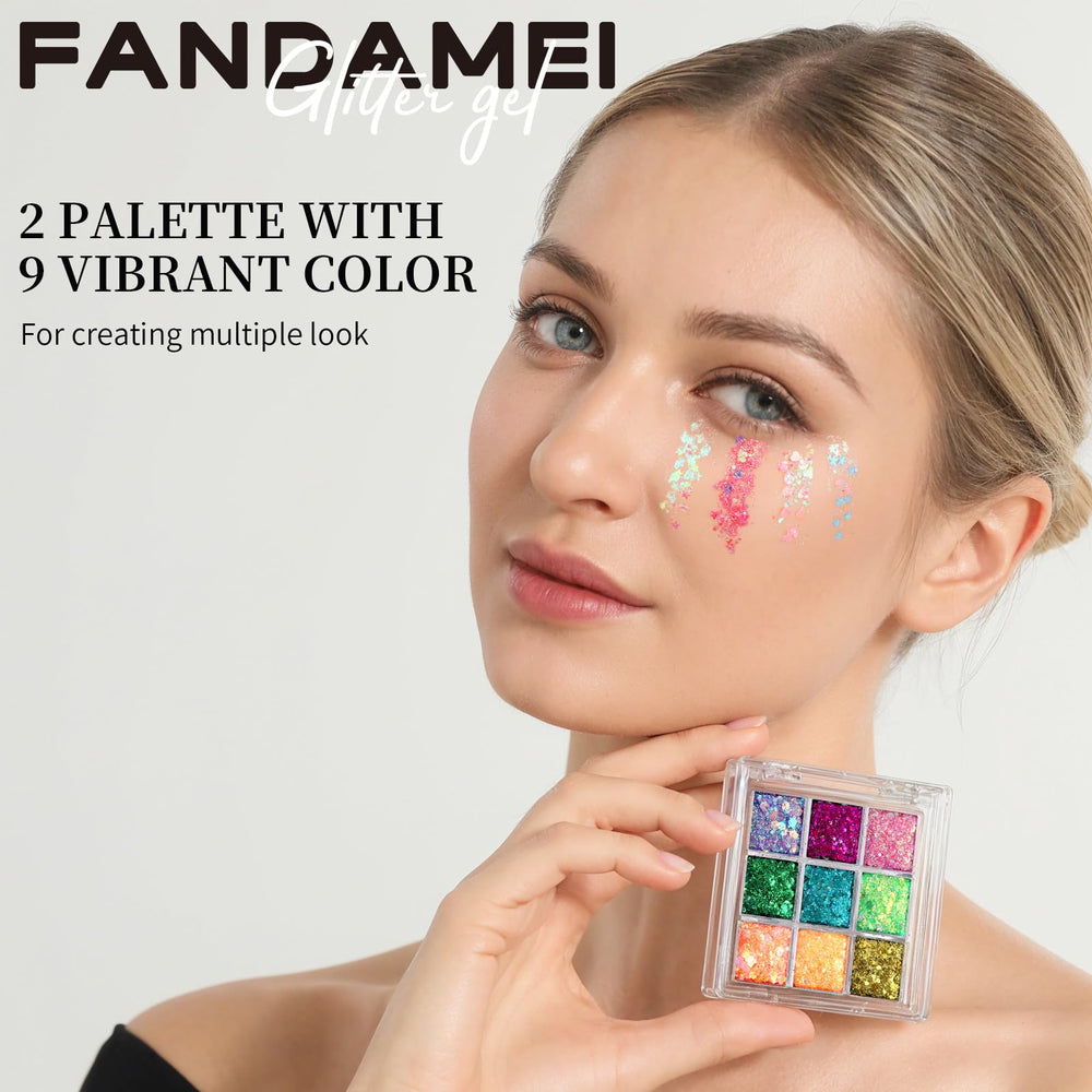 Fandamei glitter gel applying easily with included sticks for precise placement