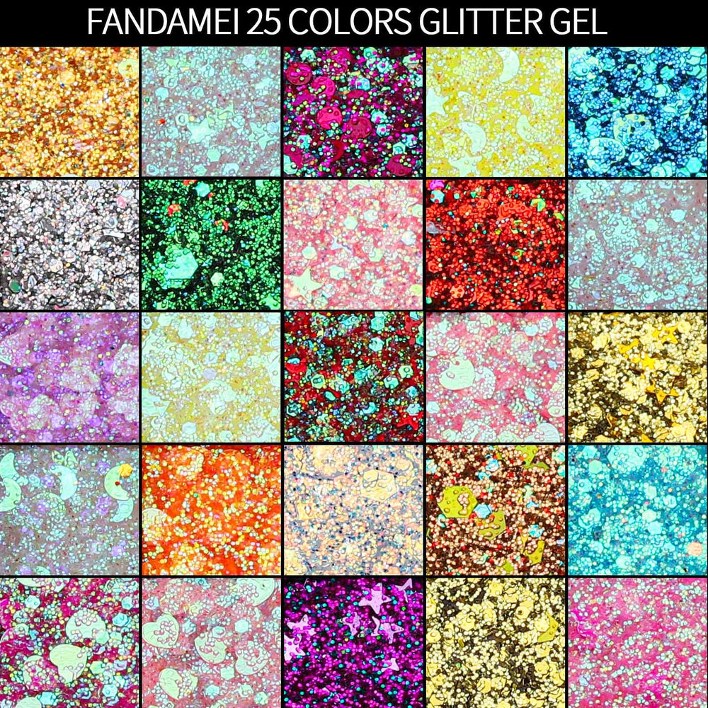 Fandamei glitter gel adds subtle hair shimmer for night-out looks.