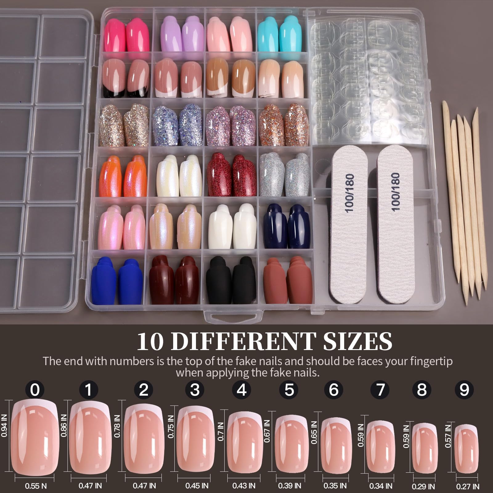 Fandamei glossy solid nails deliver high-shine glam with a natural look.