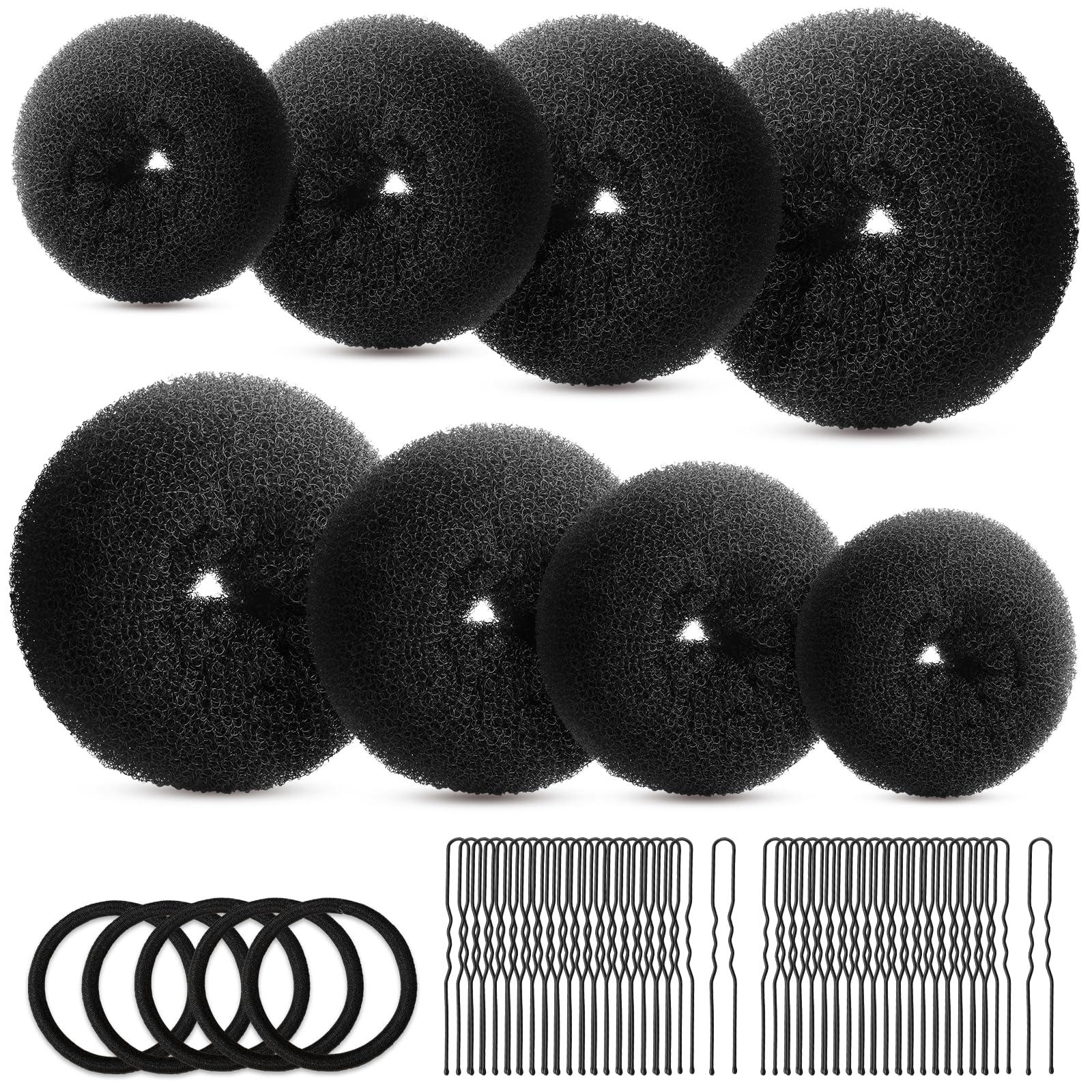 Fandamei extra-large donut bun for secure thick hair updos