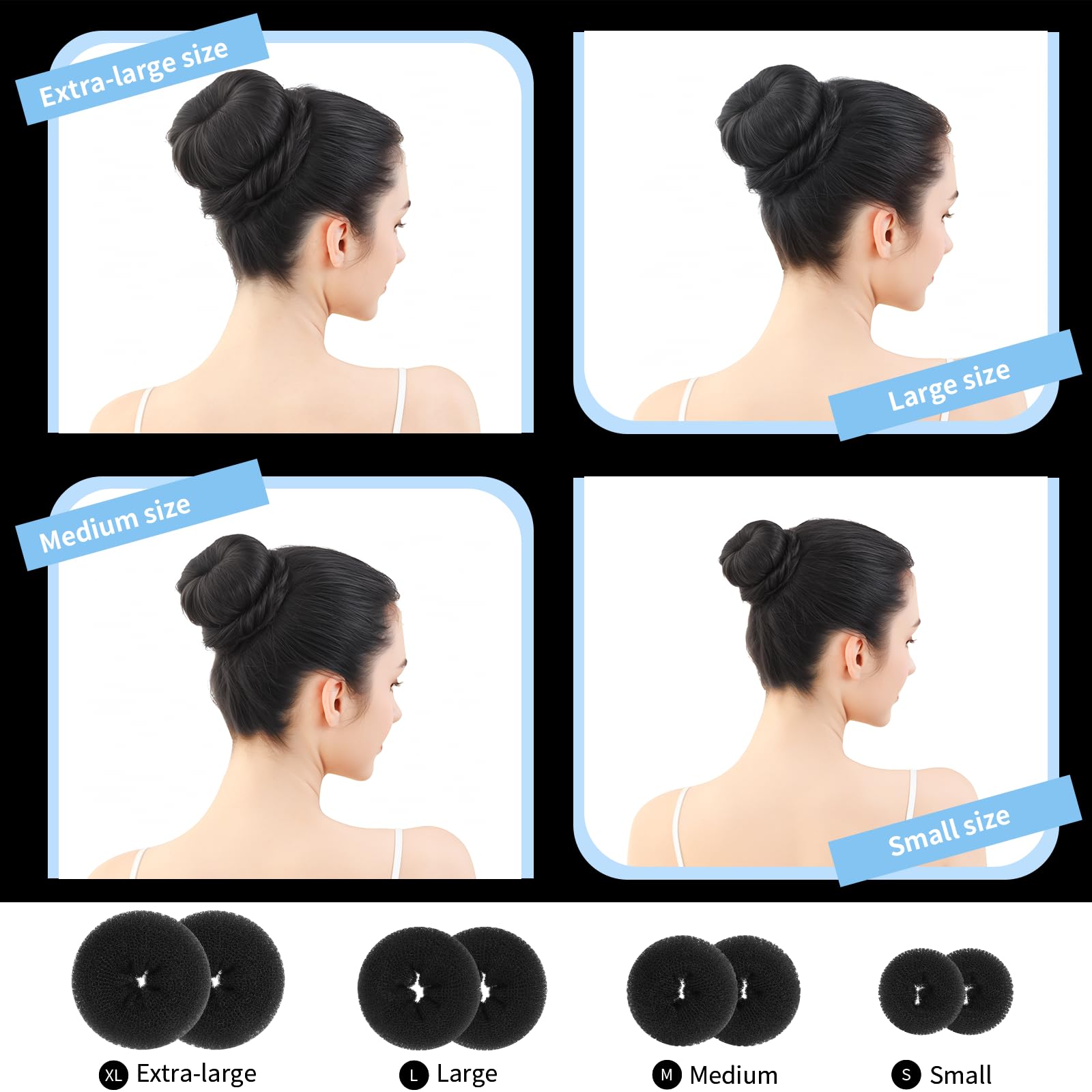 Fandamei small donut bun for fine or short hair