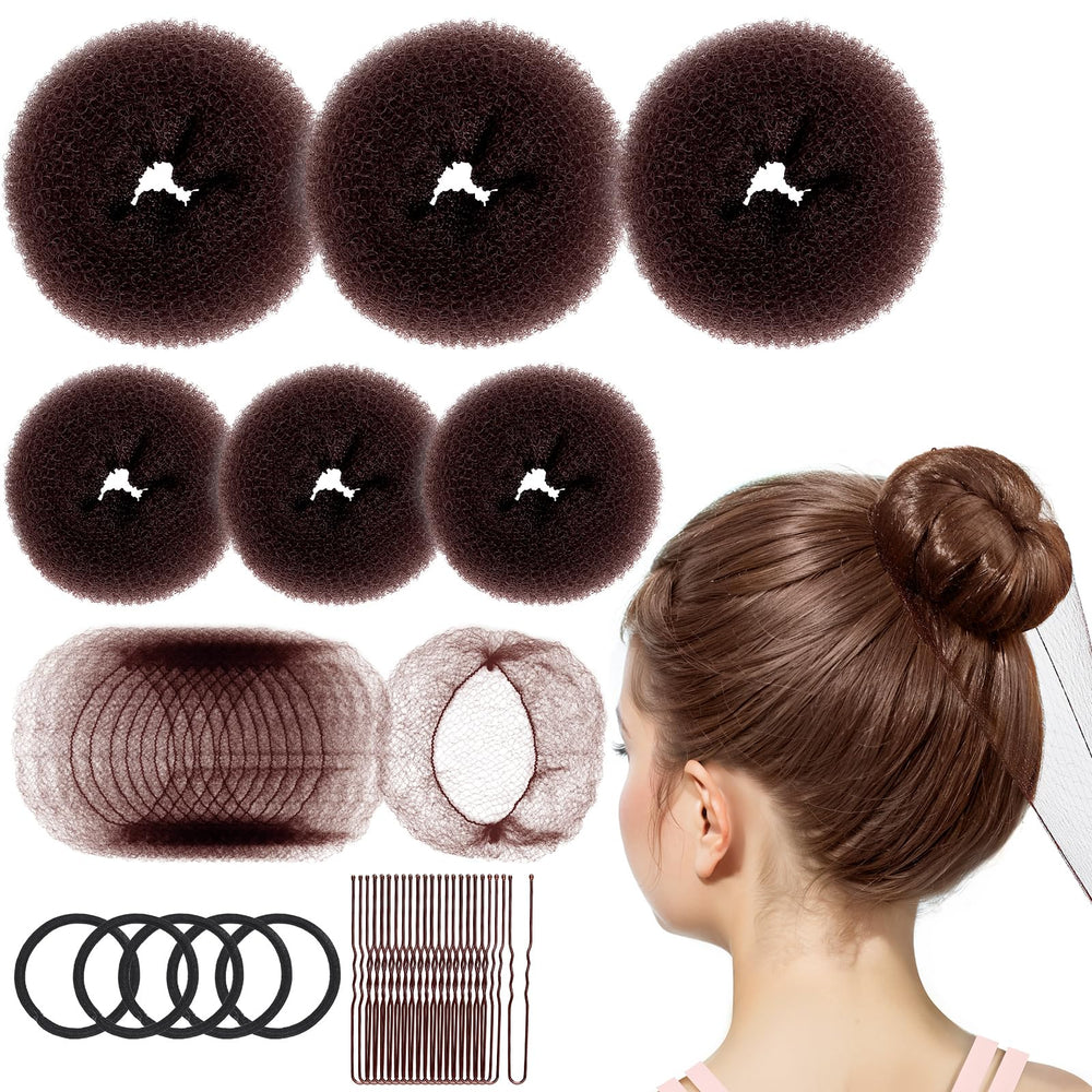 FANDAMEI kids bun-maker kit showing complete set for quick, polished ballet buns.