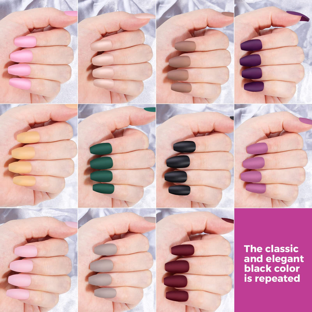 Fandamei matte finish nails on hand for smooth modern look
