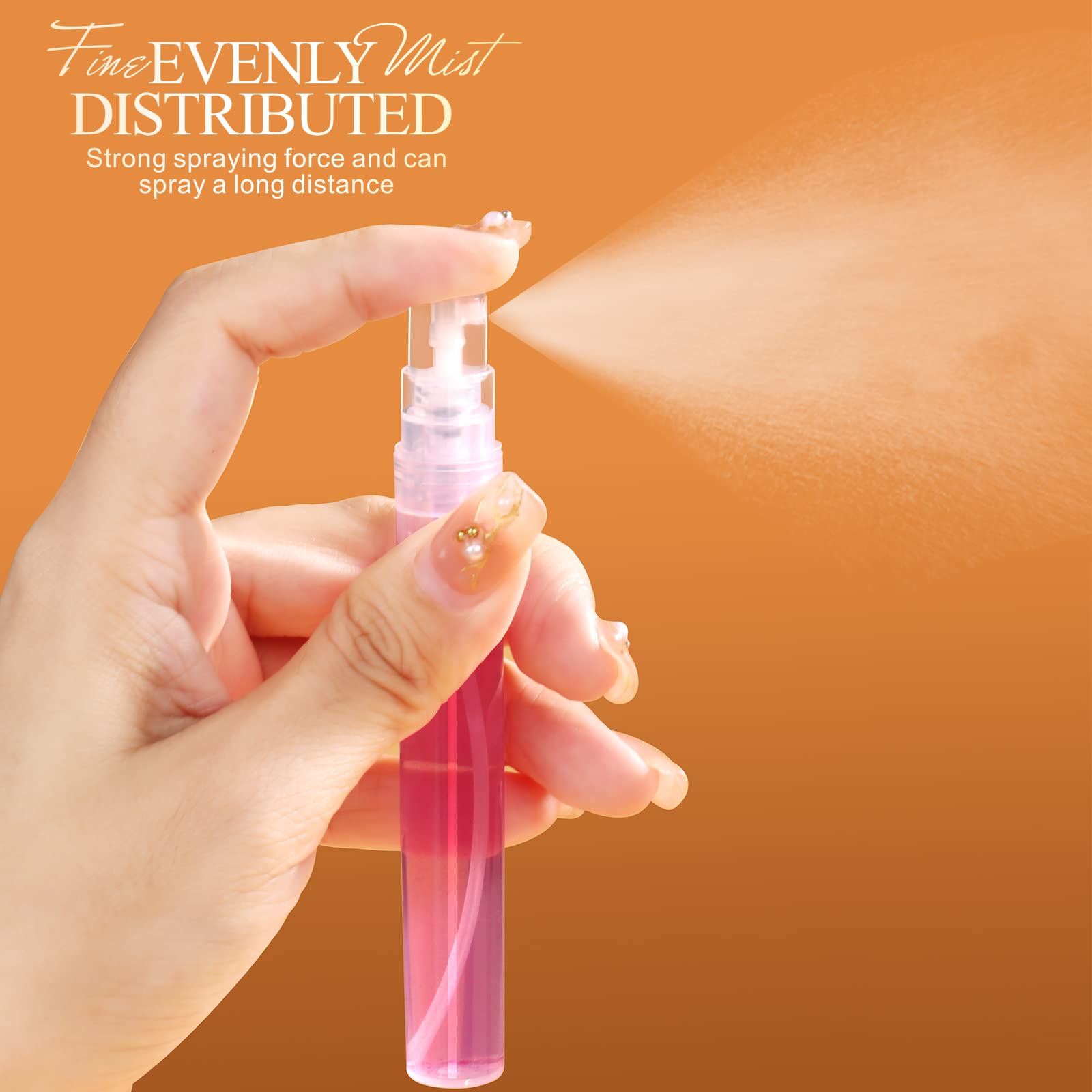 Fandamei mini clear spray bottle fine-mist nozzle delivers even spray