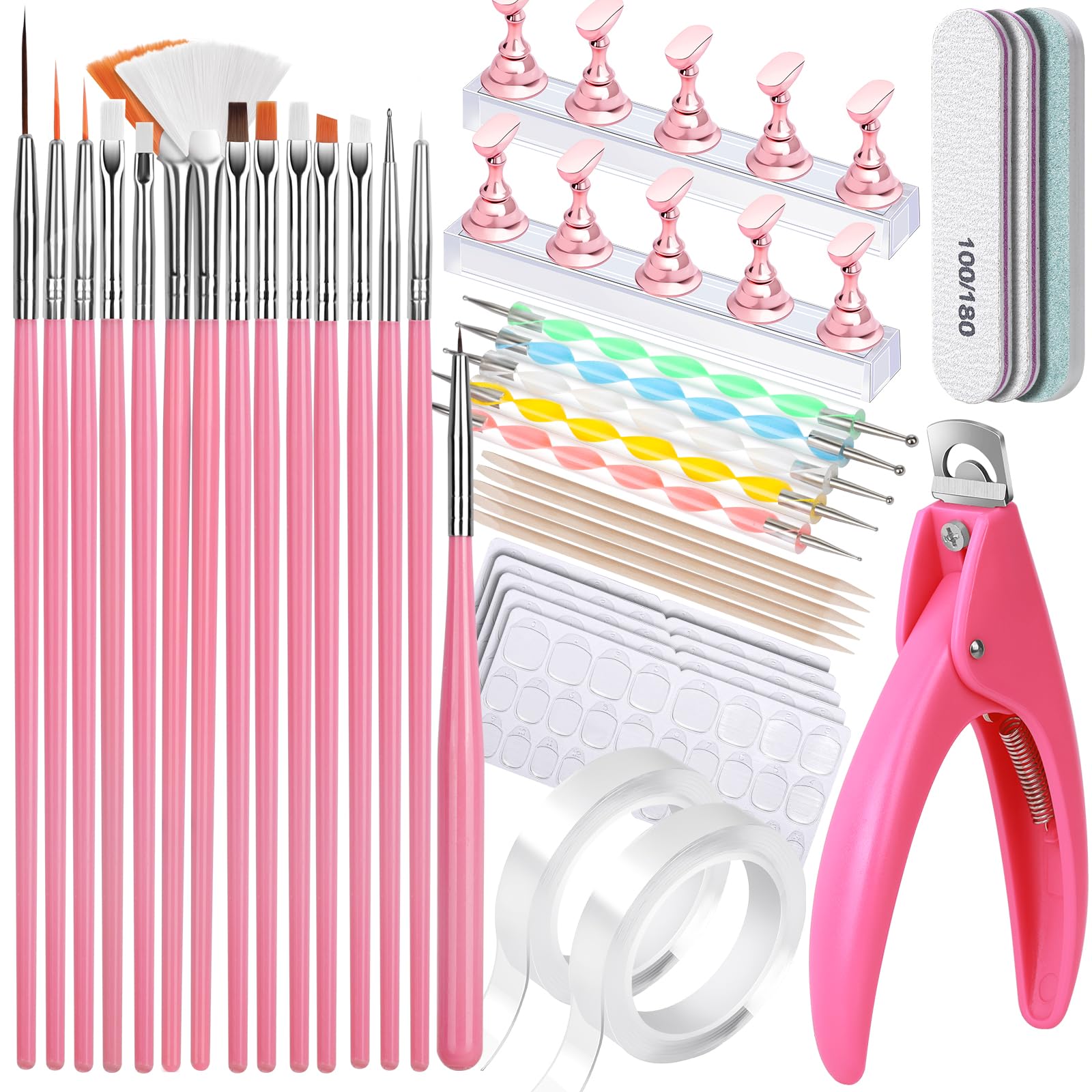 Fandamei nail art brushes for precise detailing and versatile nail designs