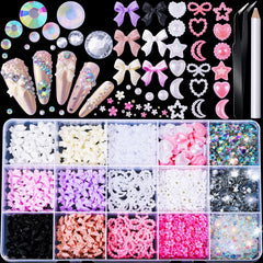 Fandamei nail charms kit set for creative nail art projects