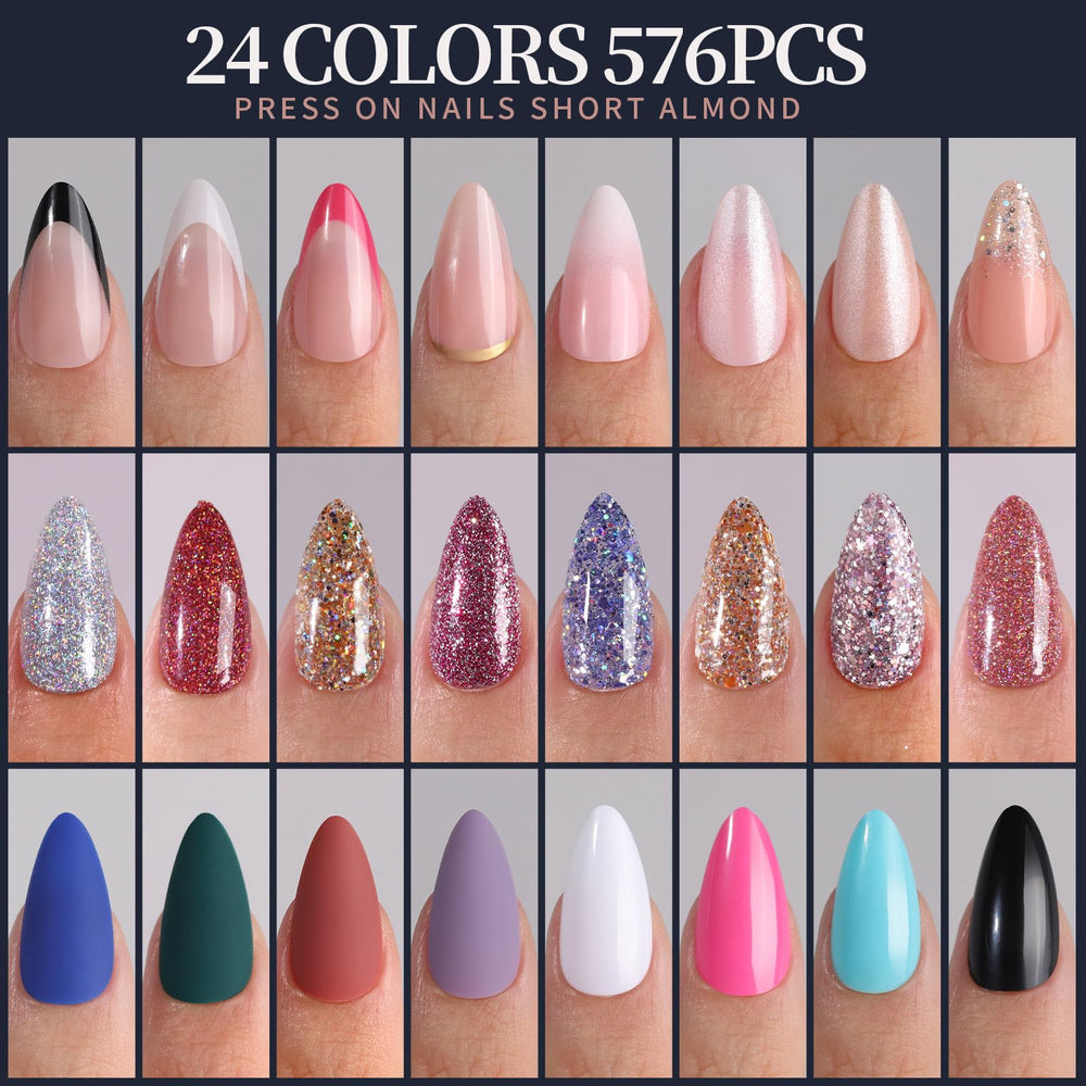 FANDAMEI glossy solid color nails for bright, lasting shine