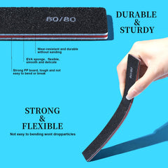 Fandamei rectangular nail file offers a comfortable grip for quick manicures.