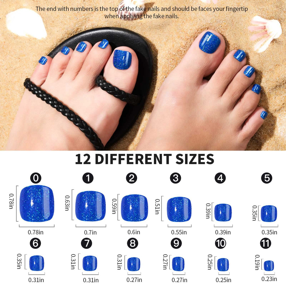 Fandamei short-square toenails ready for quick, confident wear.