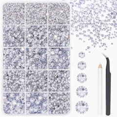 Fandamei silver rhinestones box showing 15000 crystals for sparkling crafts
