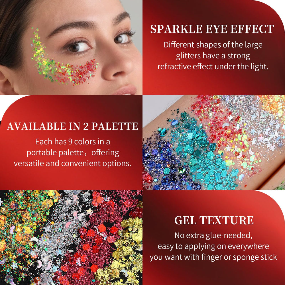 Fandamei glitter sponge applicator included for precise placement