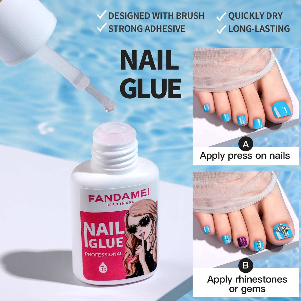 Fandamei nails ideal for summer beach or party nail art ideas.