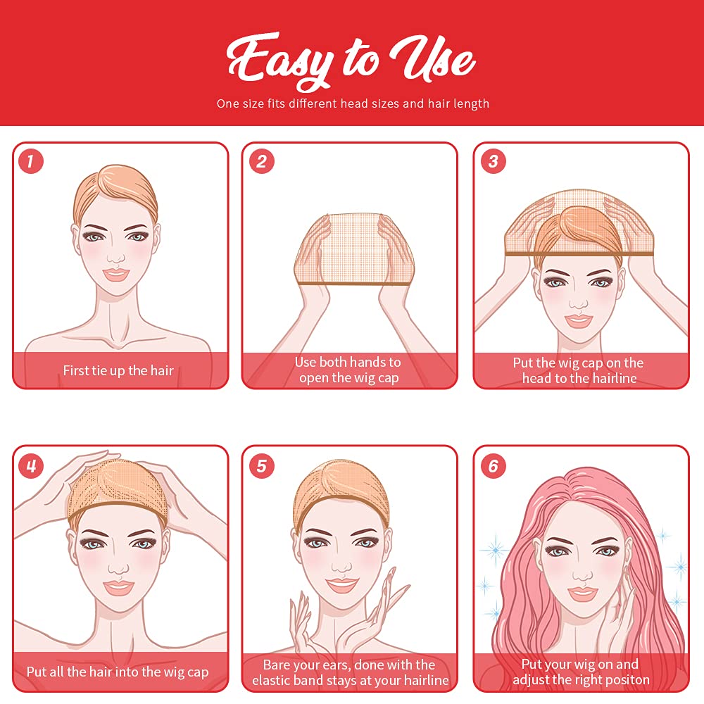 Fandamei washable reusable wig cap for convenient daily use