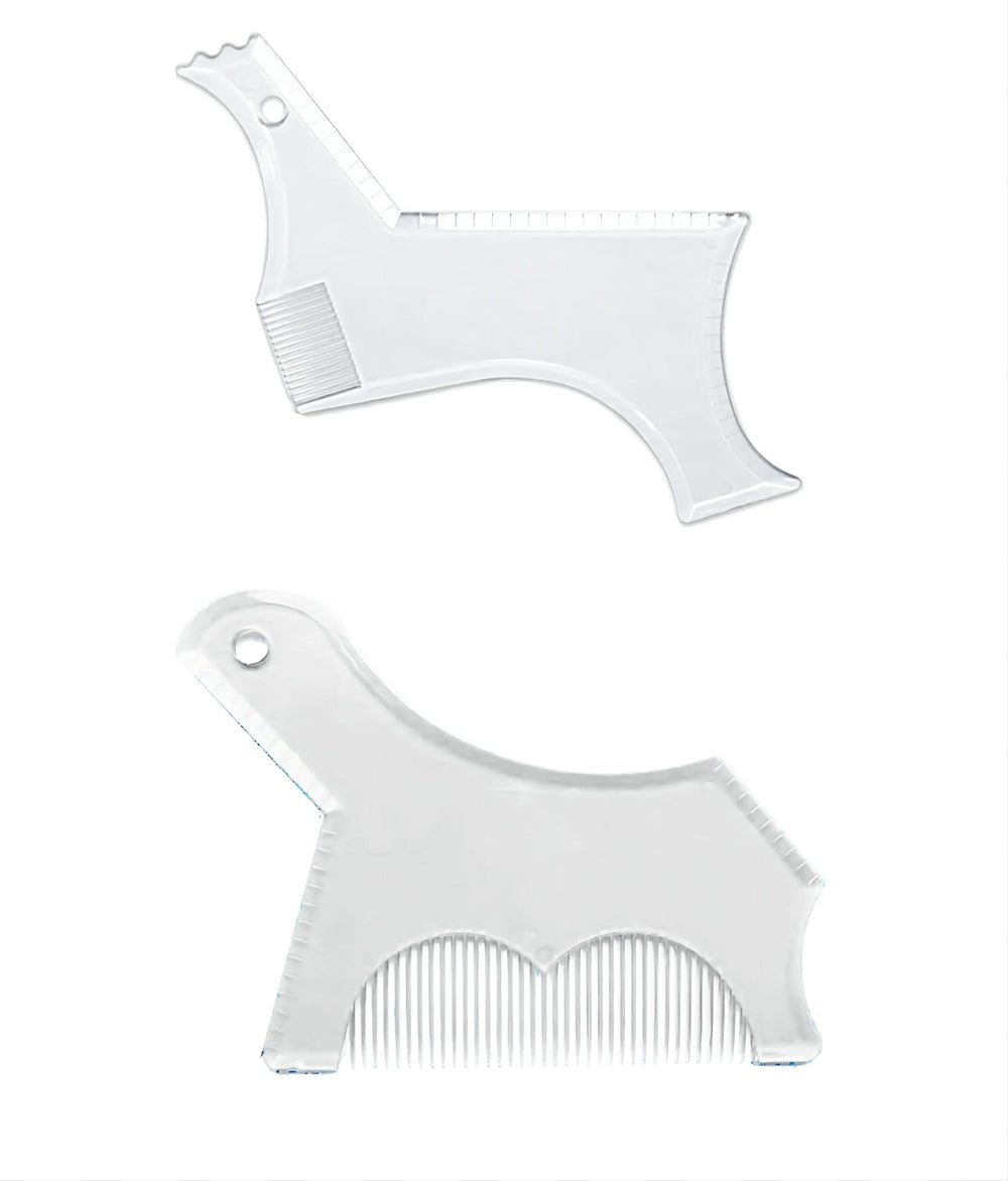 FANJEIS beard shaping tool two-pcs front view for precise symmetrical lines
