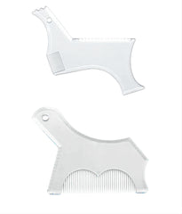 FANJEIS beard shaping tool two-pcs front view for precise symmetrical lines