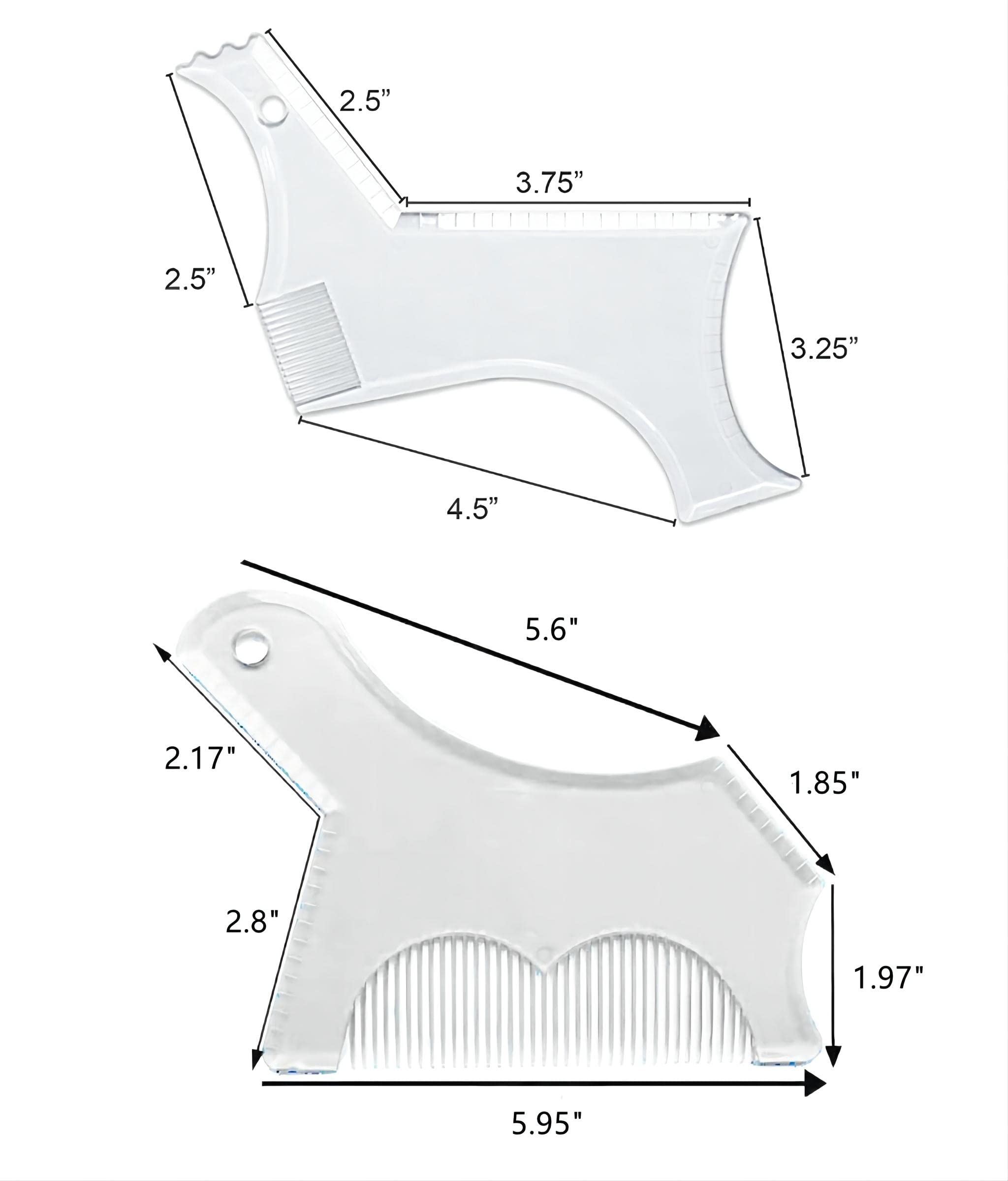 FANJEIS beard shaping tool two-pcs side view helps easy grooming at home