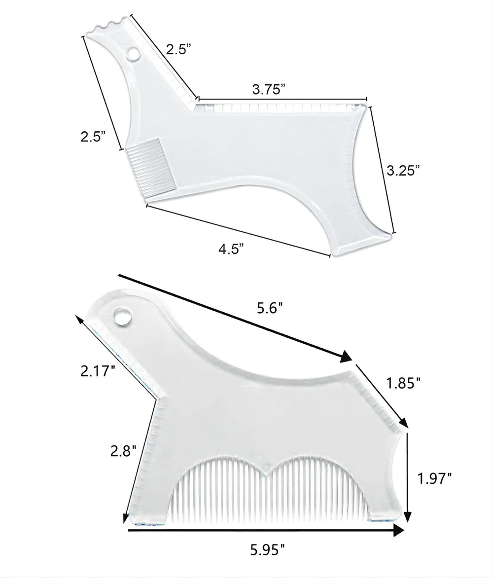 FANJEIS beard shaping tool two-pcs side view helps easy grooming at home
