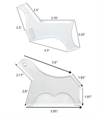 FANJEIS beard shaping tool two-pcs side view helps easy grooming at home