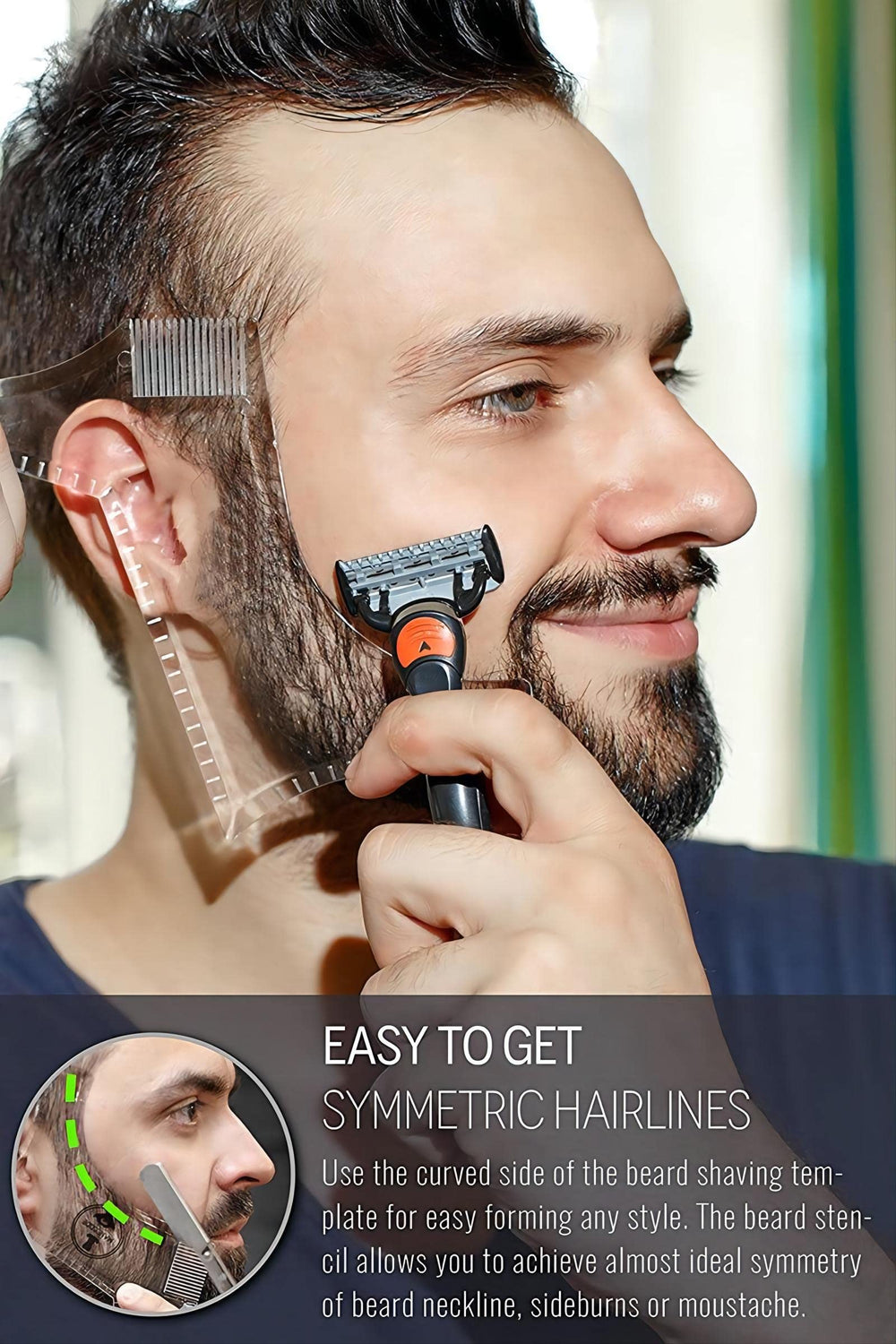 FANJEIS portable beard template fits into your kit for travel styling