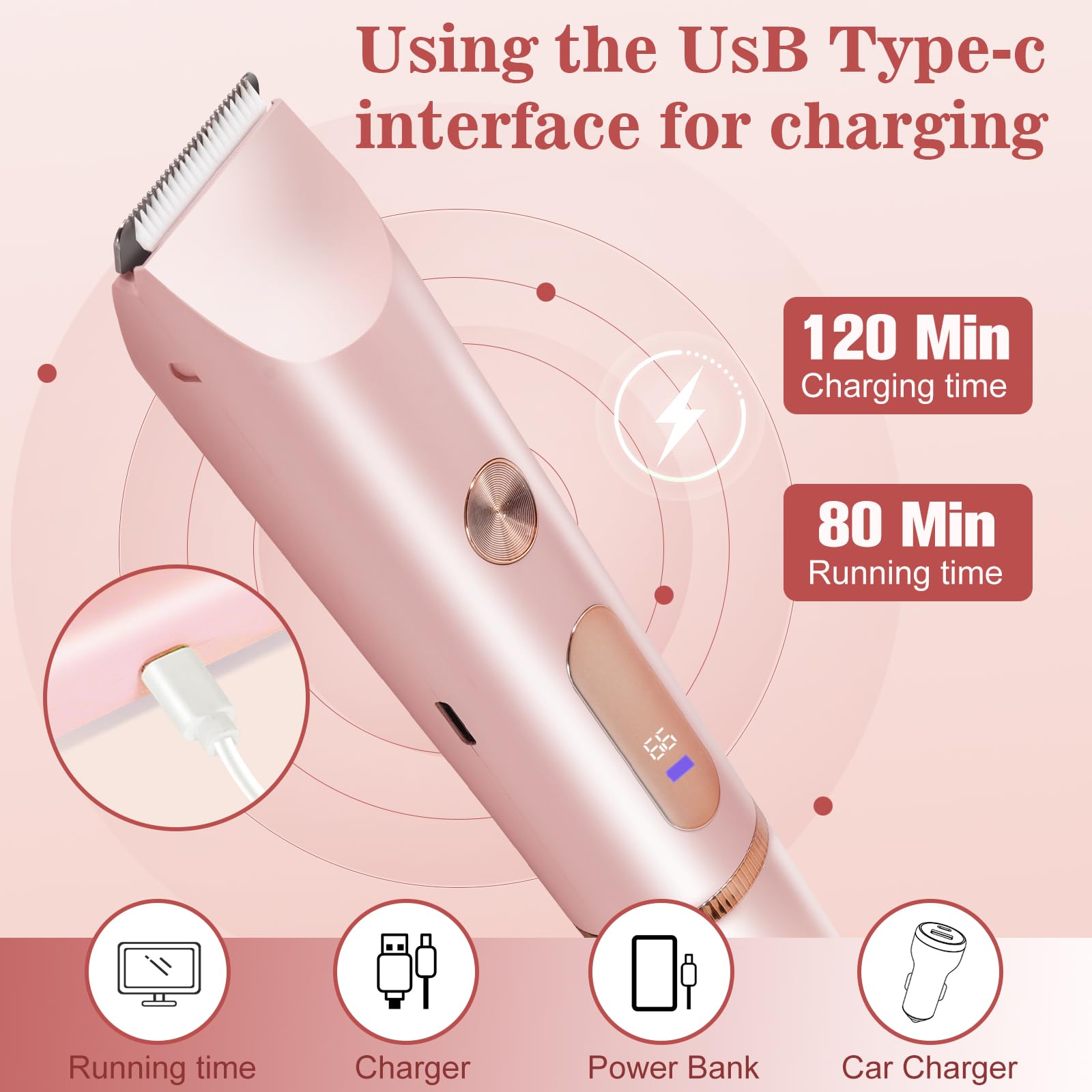 FANKRUAI trimmer for face and body, versatile grooming option.