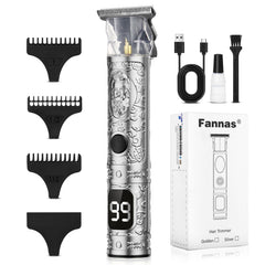 Fannas Hair Clippers cordless USB recharge system for on the go trimming