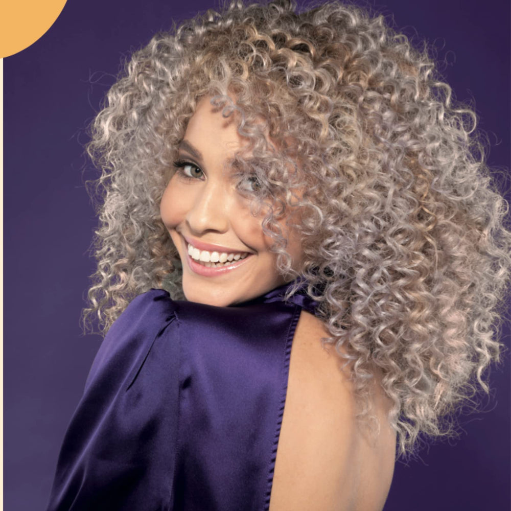 Fanola Deep Conditioning Hair Mask dry frizzy hair shows smoothing texture and reduced frizz for manageability.