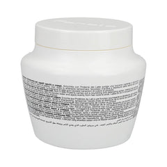 Fanola Deep Conditioning Hair Mask milk proteins closeup highlights nourishing protein benefits for smoother strands.