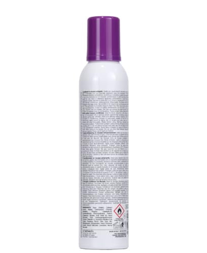Fanola No Yellow foam dispense action highlighting mousse texture for quick toning.