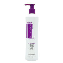 Fanola No Yellow Purple Hair Mask packaging shows salon-grade toning for blondes.