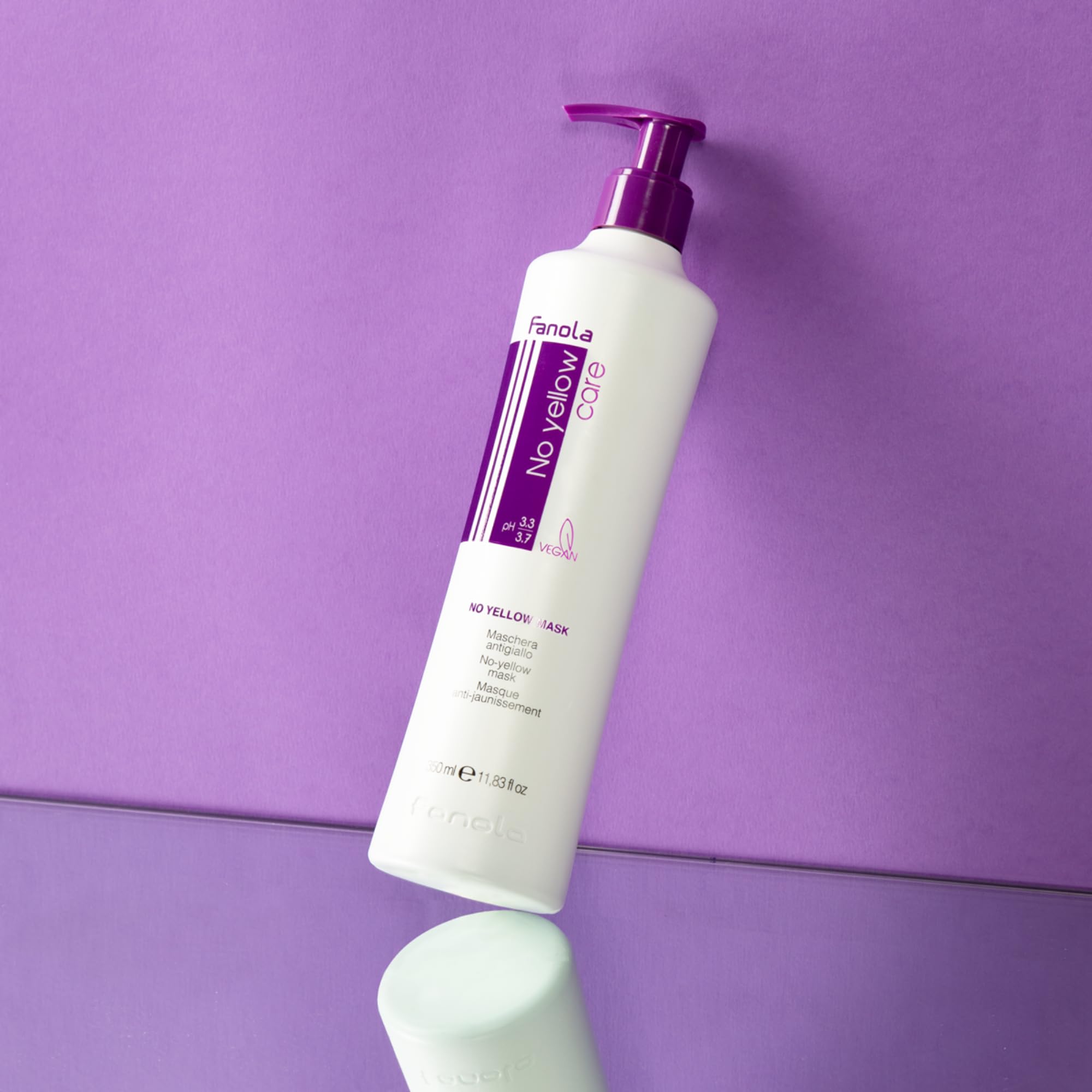 Fanola No Yellow neutralizes brass tones on lightened hair.