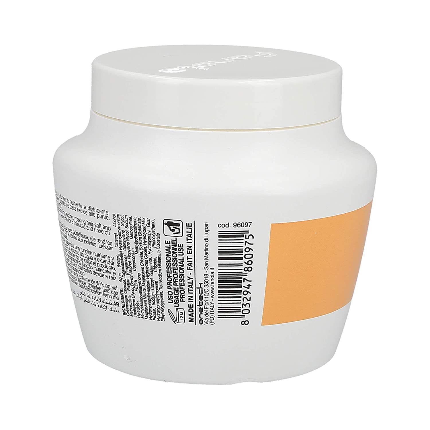 Fanola professional Italian hair care brand image emphasizes salon-grade nourishment for healthier-looking results.