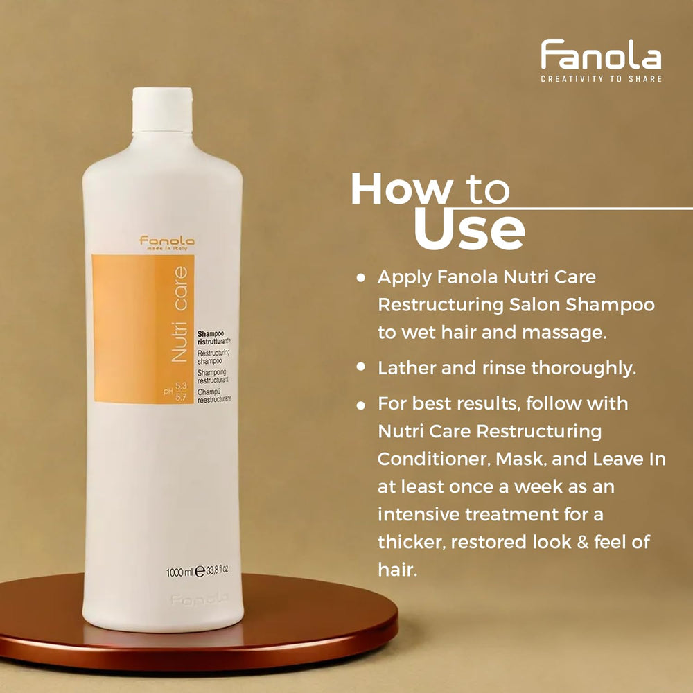 Hair after using Fanola Restructuring Shampoo looks silky and manageable