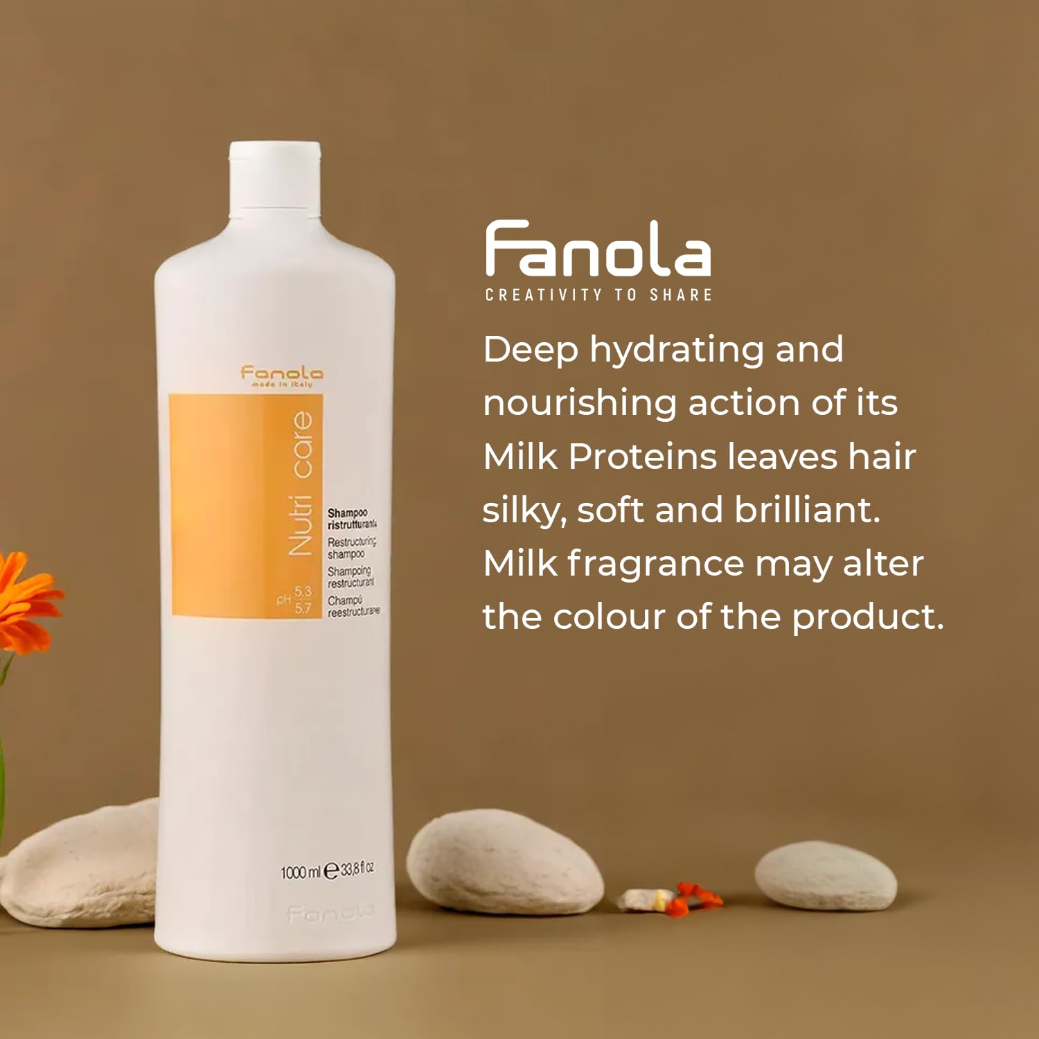 Fanola Restructuring Shampoo milk proteins support stronger hair