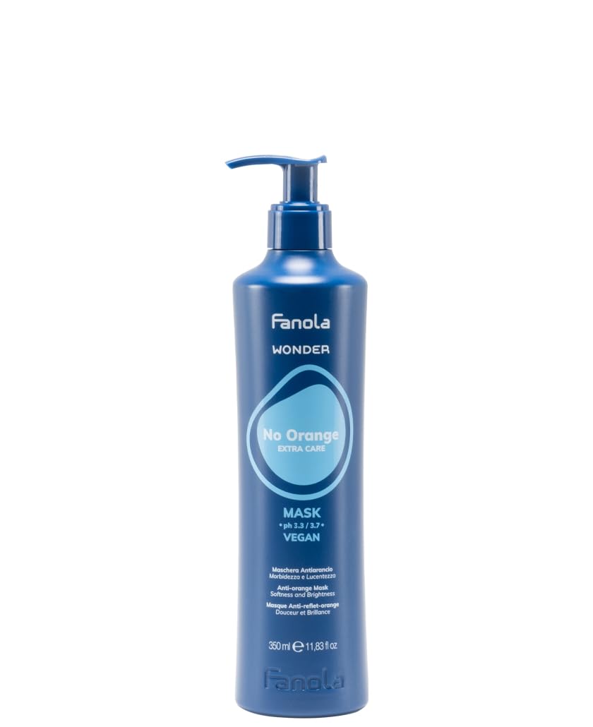 Fanola Wonder No Orange bottle and tube for blue toning brassy hair.