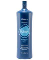 Fanola Wonder No Orange bottle hero neutralizes brassy tones on color-treated hair.