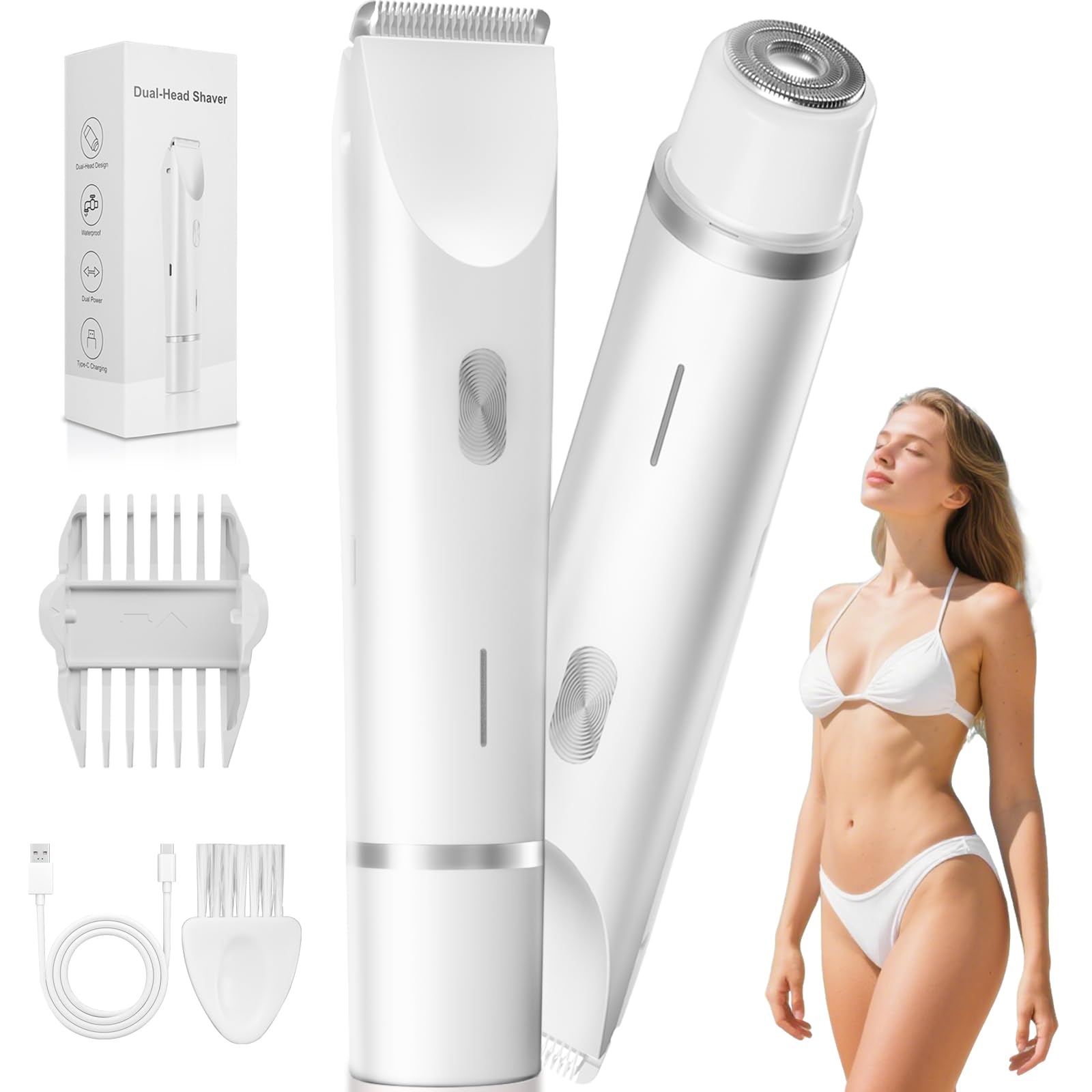 Fanovae bikini trimmer compact design for on-the-go grooming and storage.